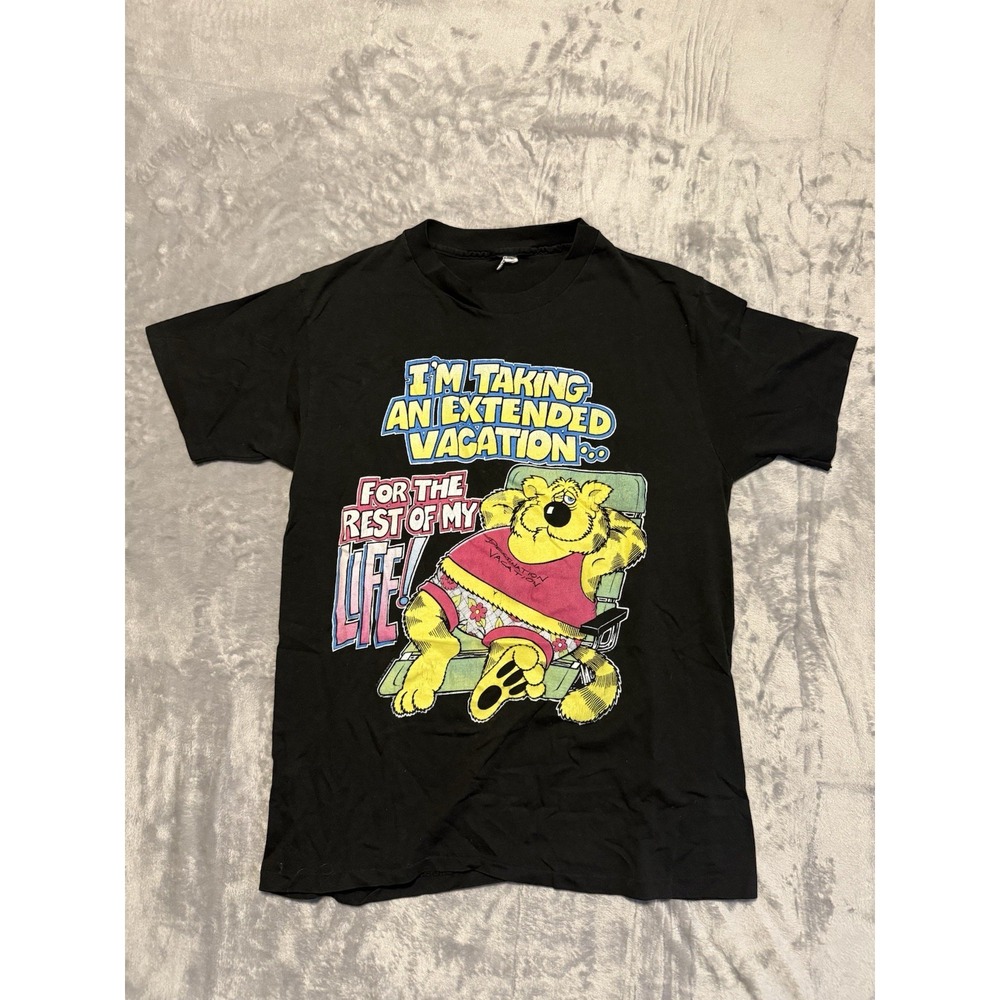 Vintage Sun Sportswear I'm taking an extended vacation crewneck T-shirt Men's L